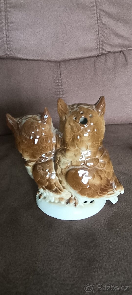 Porcelánový Sovy - 2