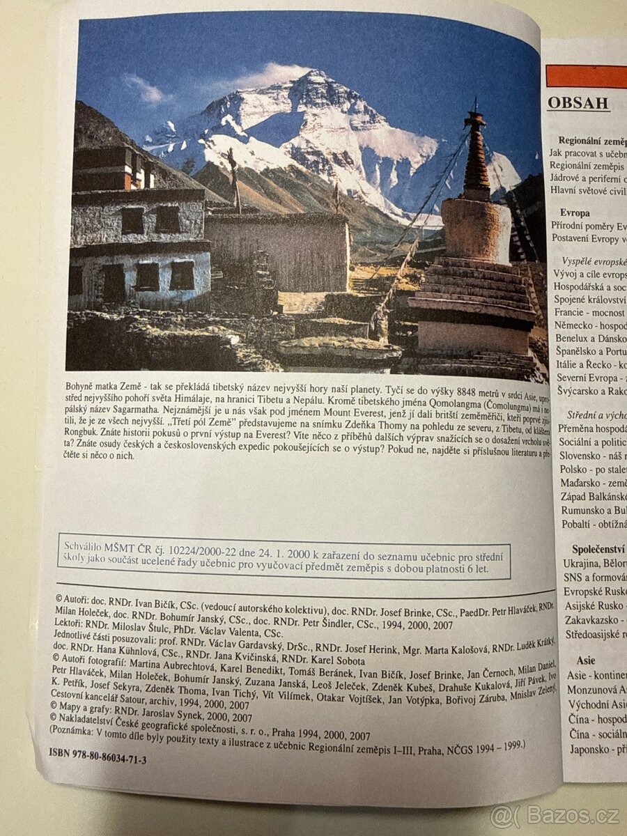 Regionální zeměpis světadílu - 2