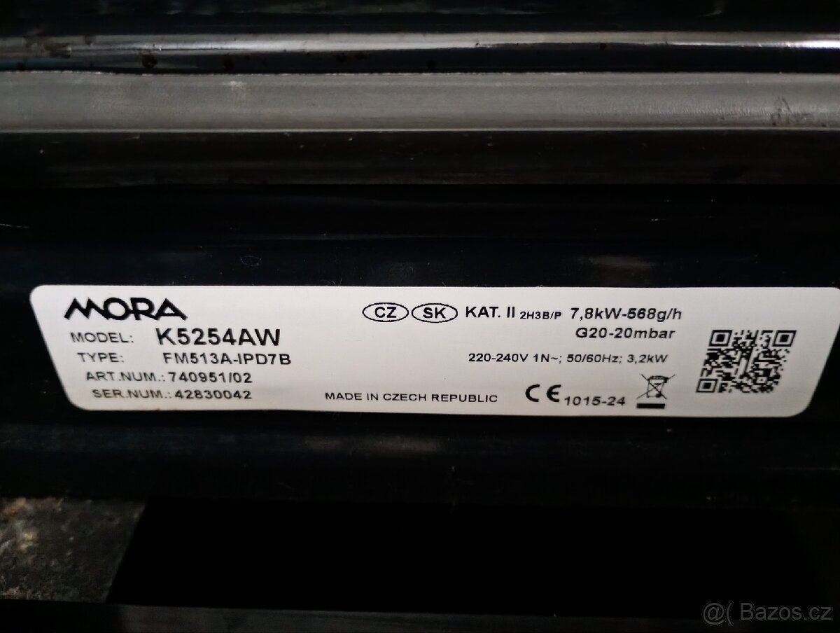 Kombinovaný sporák MORA - 2