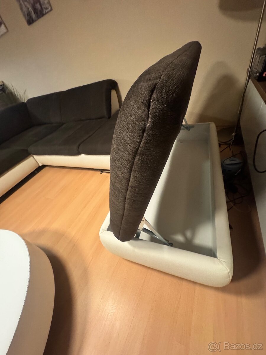 Luxusní rohová sedačka 300×180 cm – rozklad + úložný prostor - 2