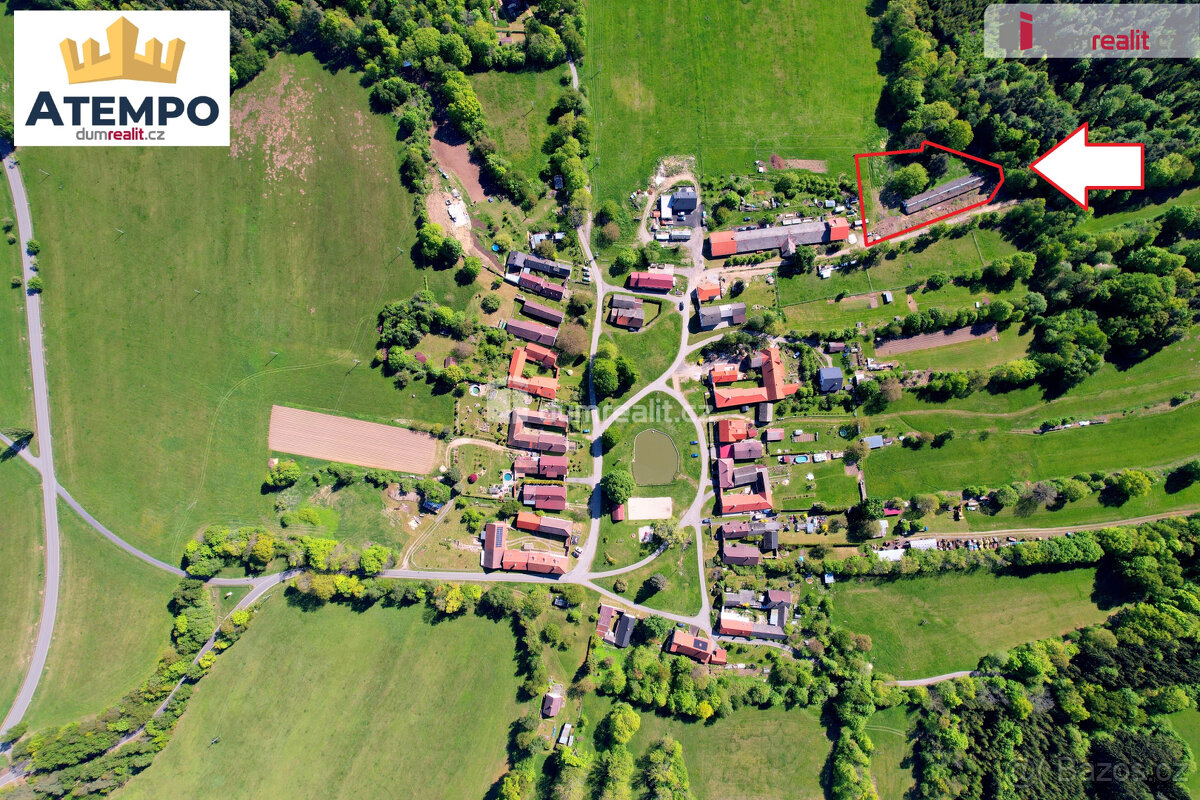 K prodeji, stavební pozemek o výměře 3996 m2 se stavbou k de - 2