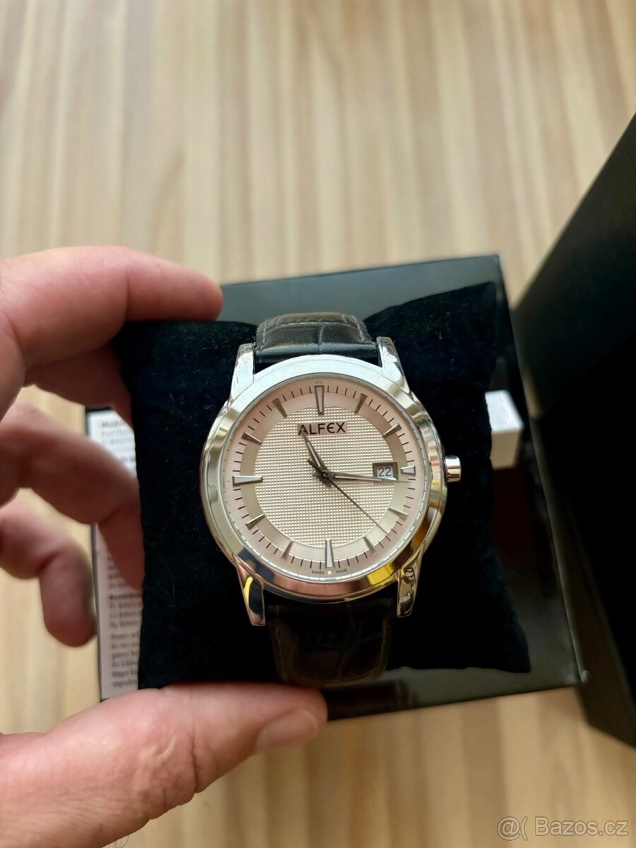 Pánské hodinky oblekovky Alfex (Swiss Made), Quartz - 2