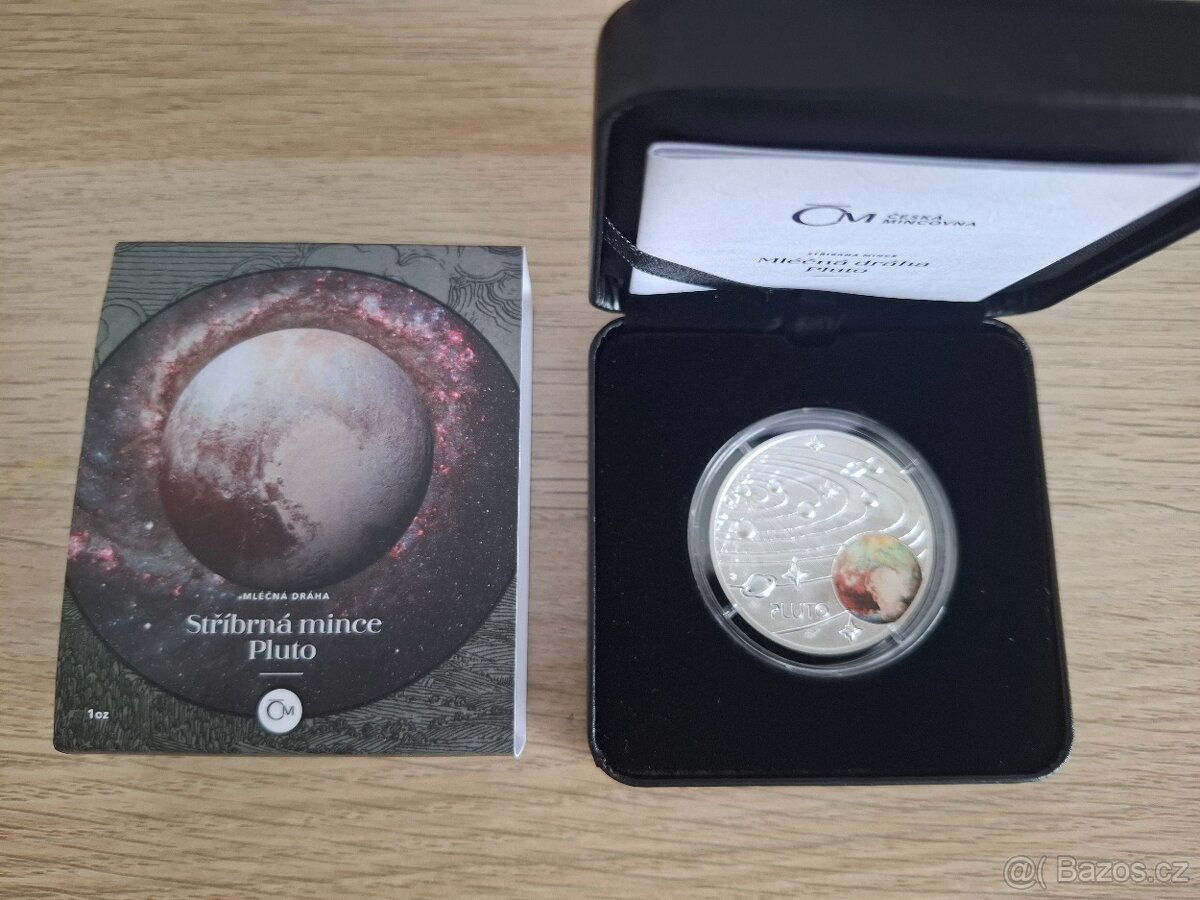 Stříbrná mince Mléčná dráha - Pluto proof - 2
