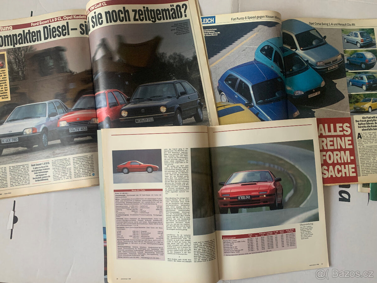 Německé časopisy Auto Bild a jiné 1988-1992 - 2