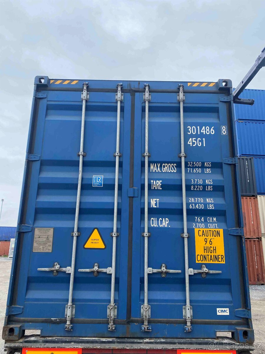 Prodám 12m lodní kontejner (40') – High Cube, IICL (modrá) - 2