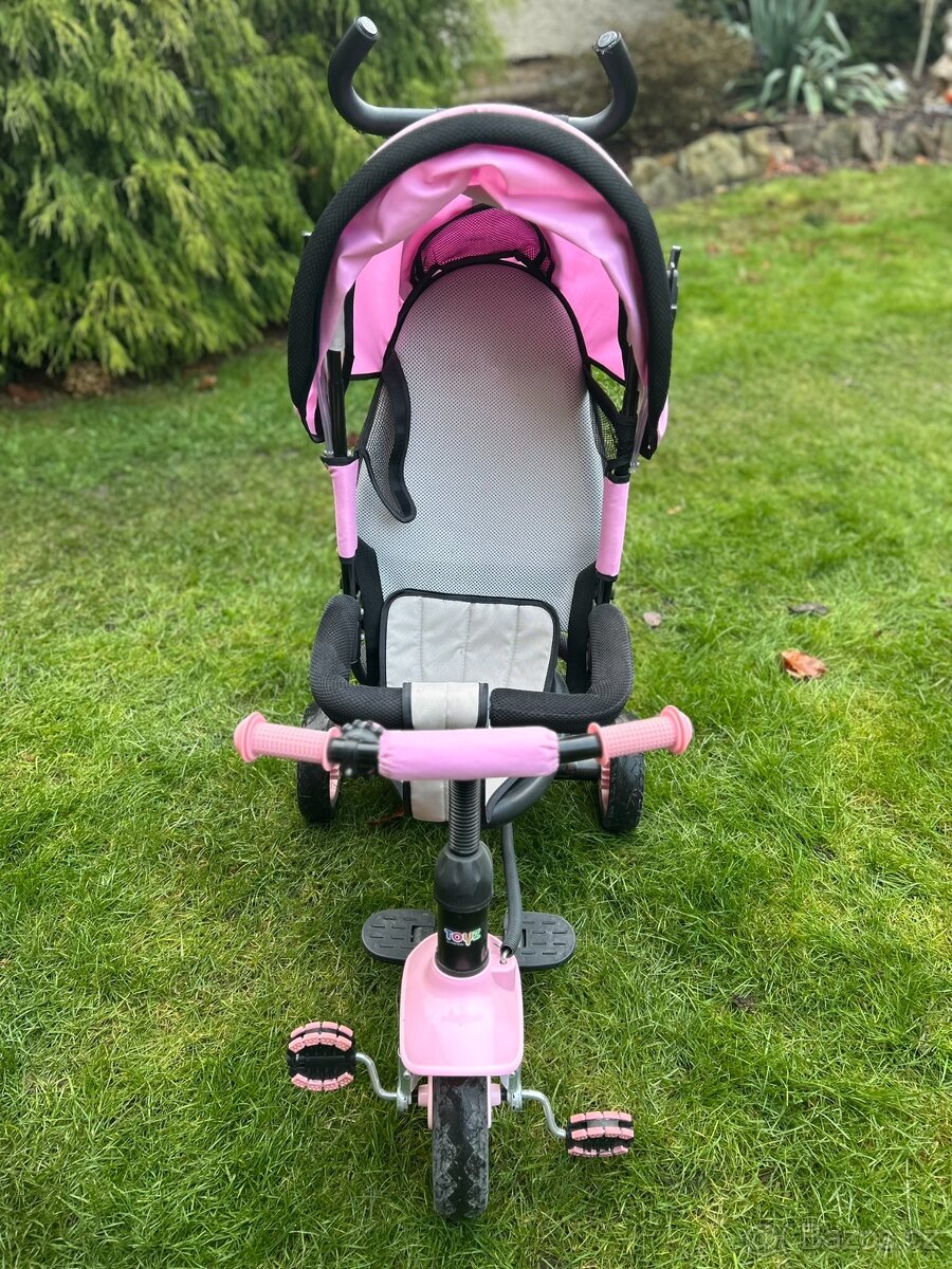 Růžová dětská tříkolka - 2