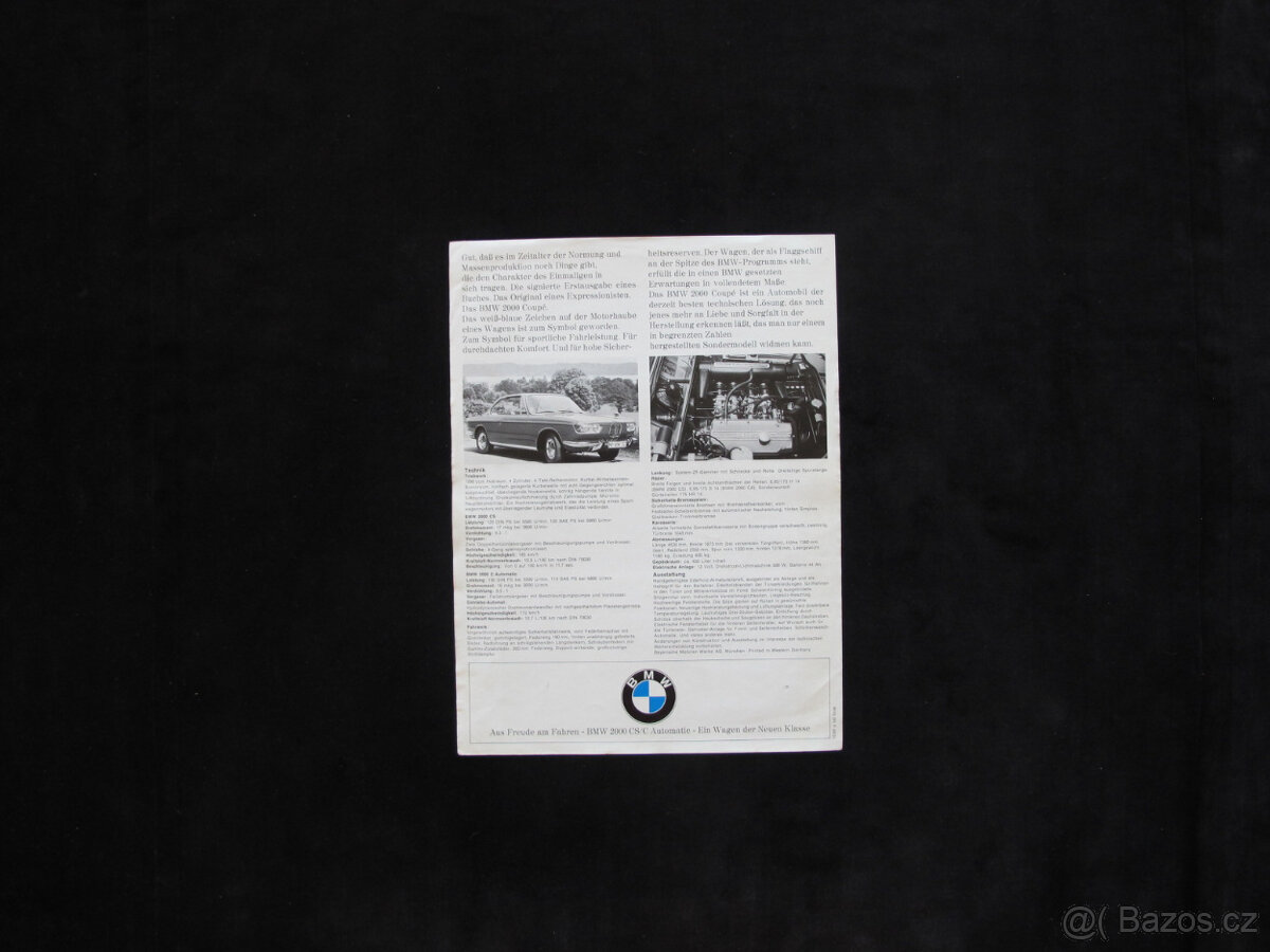 BMW 2000 CS / C Automatic 09/1966 Prospekt - 2