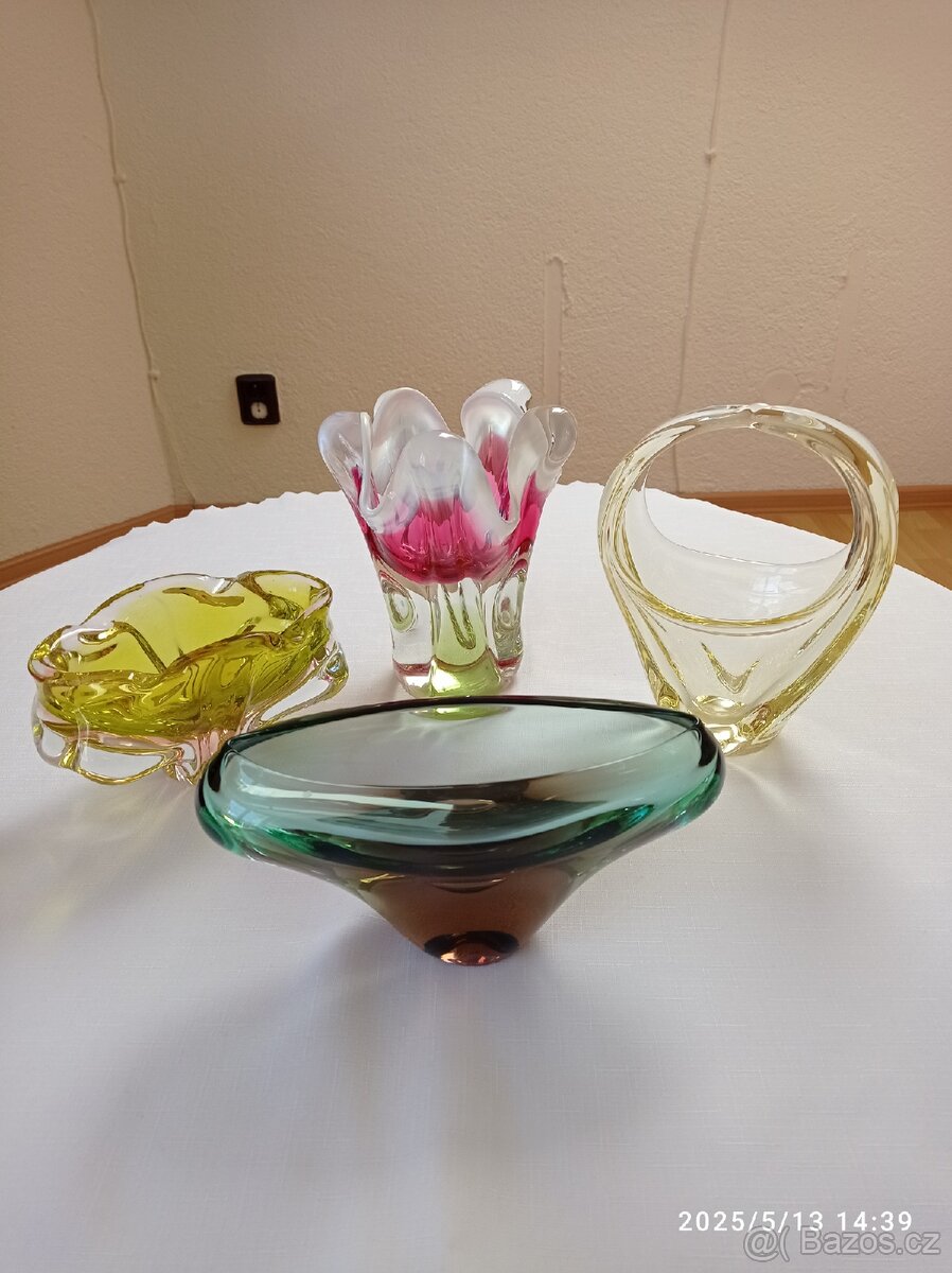 Starožitné hutní sklo, nepoškozené - 2