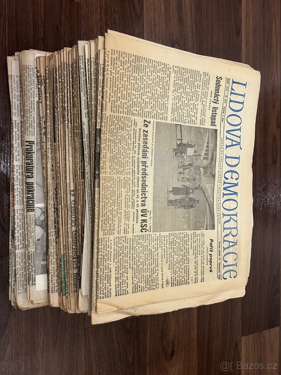 Sbírka novin od 17.listopadu 1989 - 2