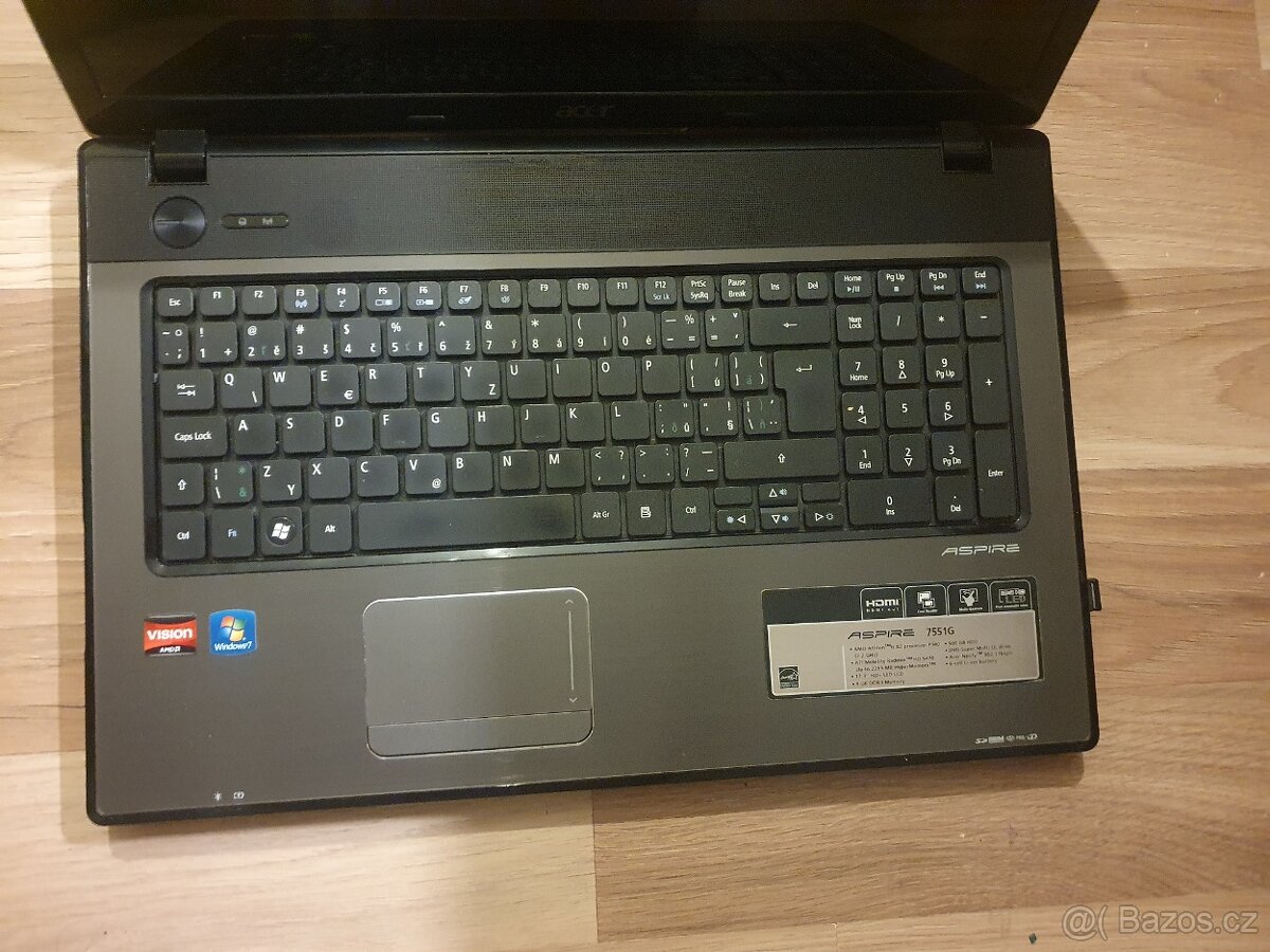 Acer Aspire 7551G na náhradní díly - 2