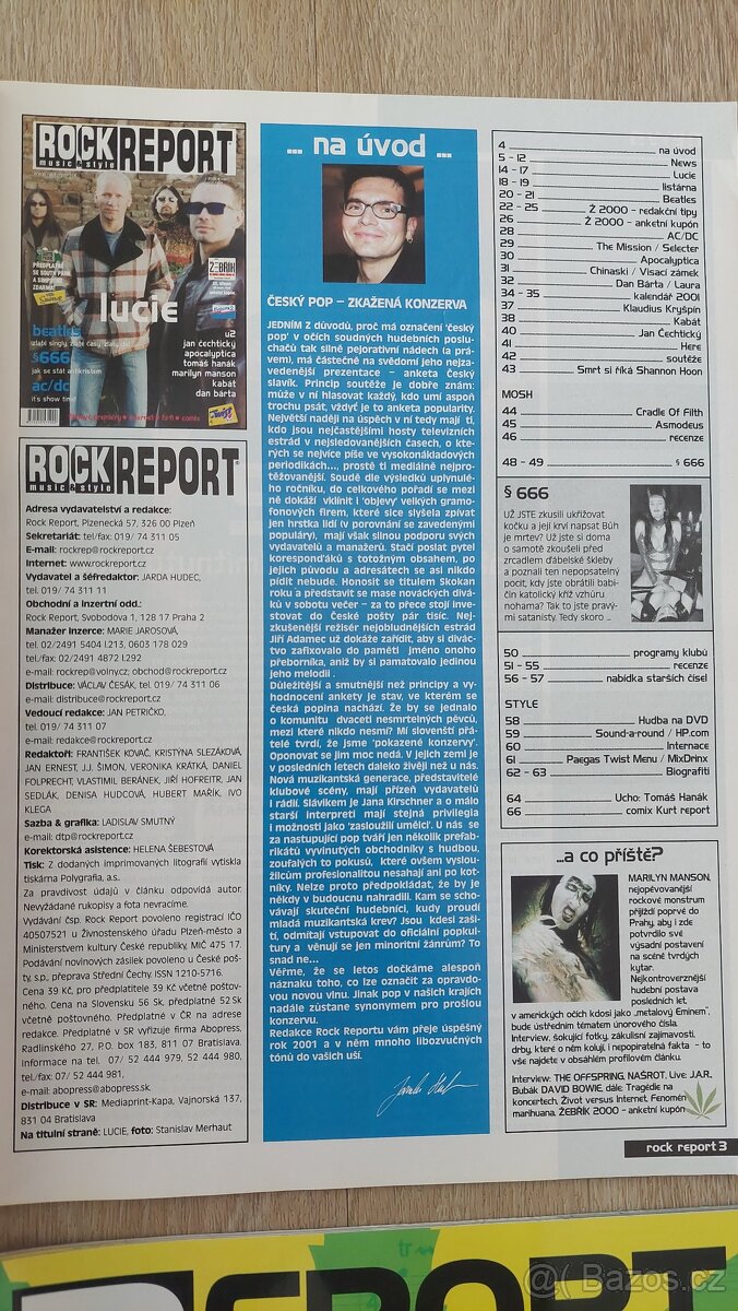 Časopisy Rock Report rok 2001 - 2