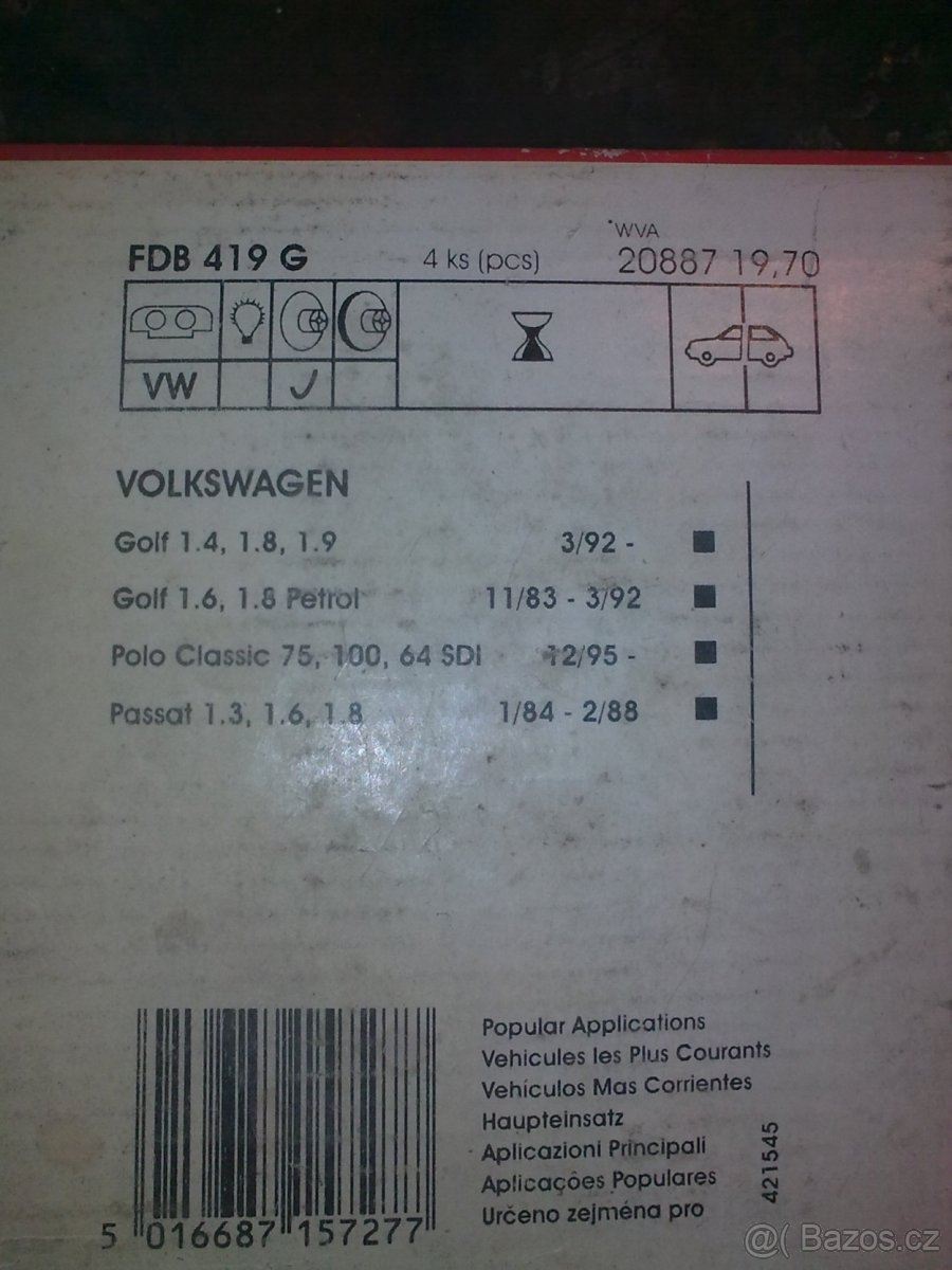 Brzdové destičky - 2