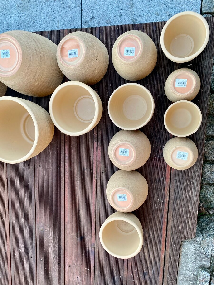 Keramik Obal na květináč, nové, komplet 16 ks - 2