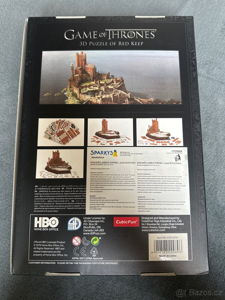Prodám 3D puzzle Game of Thrones - 2