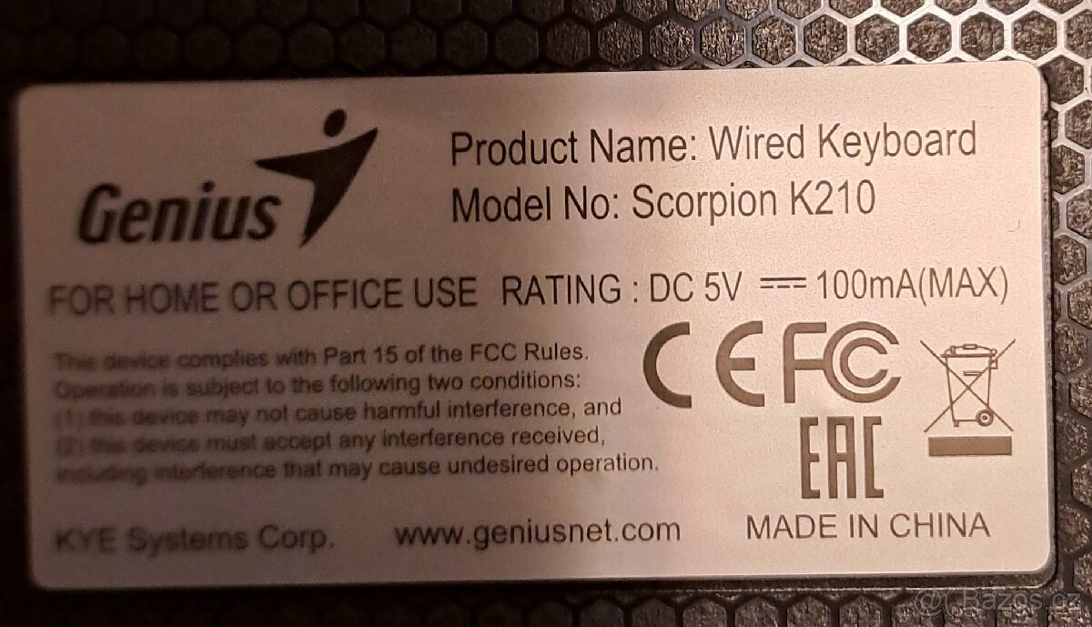 Klávesnice Genius Scorpion K210 - 2