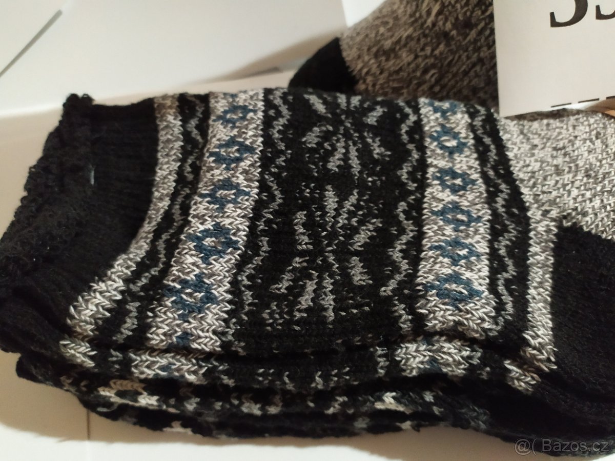 Pánské ponožky pletené z alpaky 3 páry 39-42 - 2