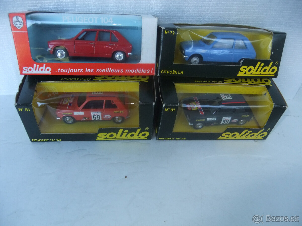 PREDAM konvolut Peugeot v 1:43 od SOLIDO,DINKY,ELIGOR - 2