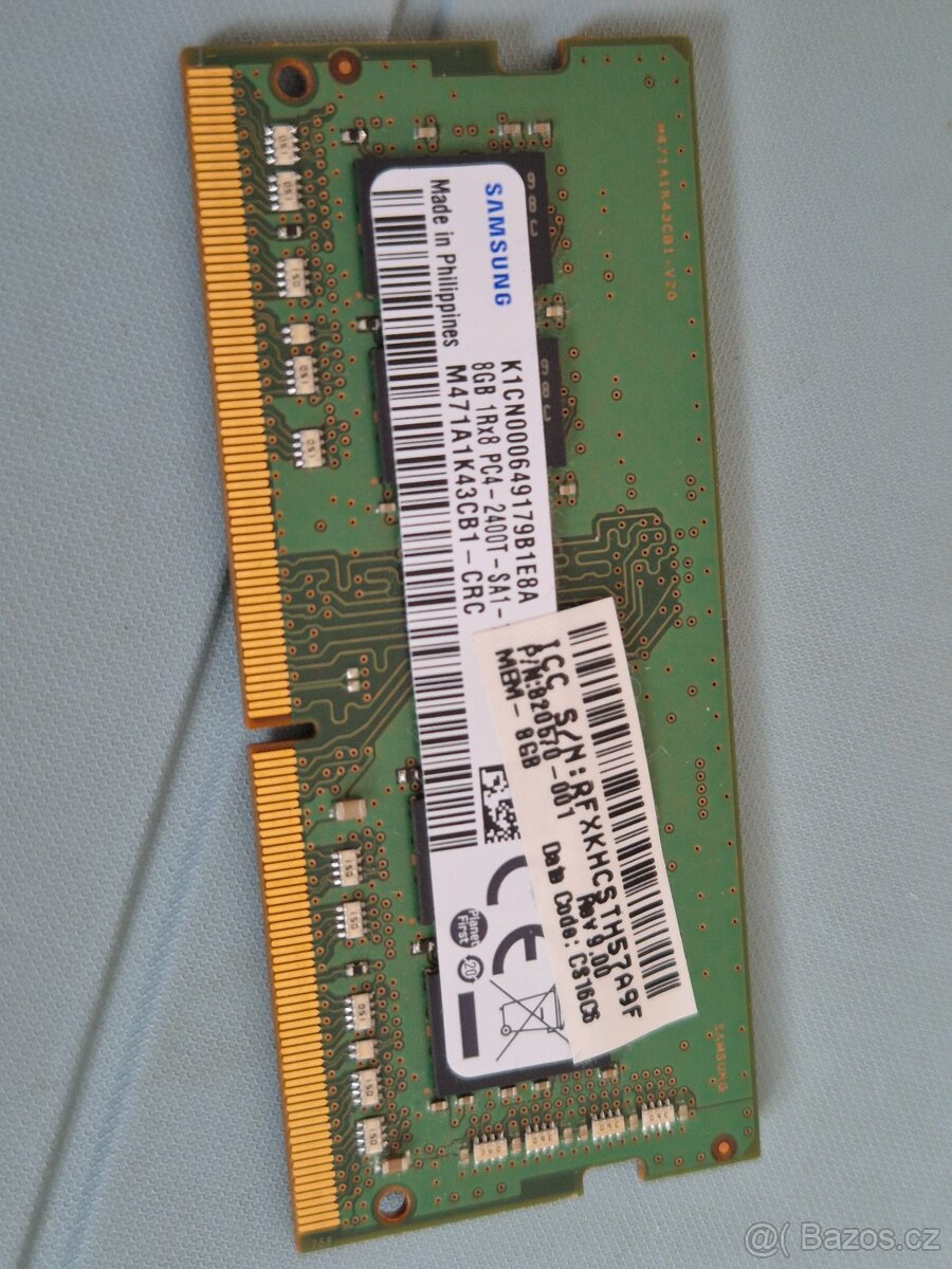 Pamět RAM do notebooku 8GB zn. Samsung - 2
