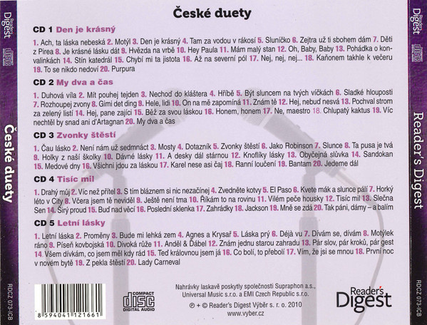 Prodám - České duety 5CD - 2