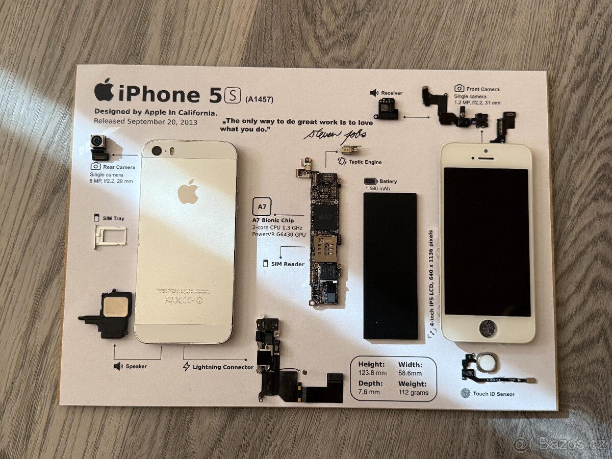 iPhone 5S Wall Art - ručně vyráběná dekorace | A4 rám - 2