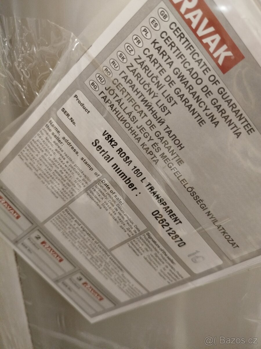 Vanová zástěna Ravak VSK2 160 levá - 2