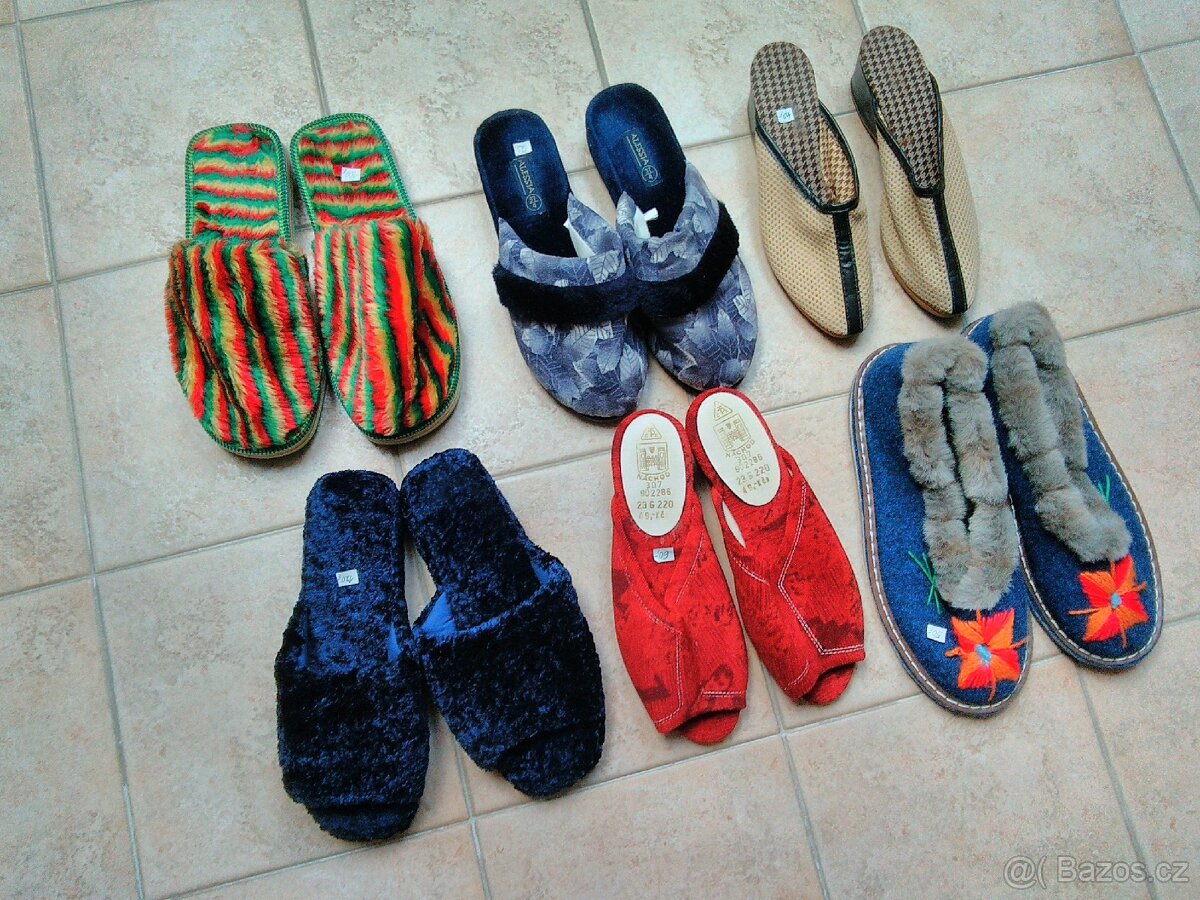 Prodám dámské (dívčí) a pánské papuče = vše nové - 2