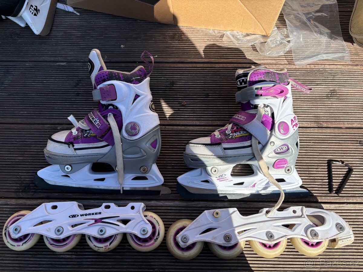 Dívčí lední/kolečkové brusle - 2