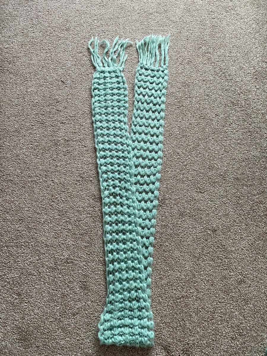 Nová dlouhá dámská pletená šála - světle zelená - 2