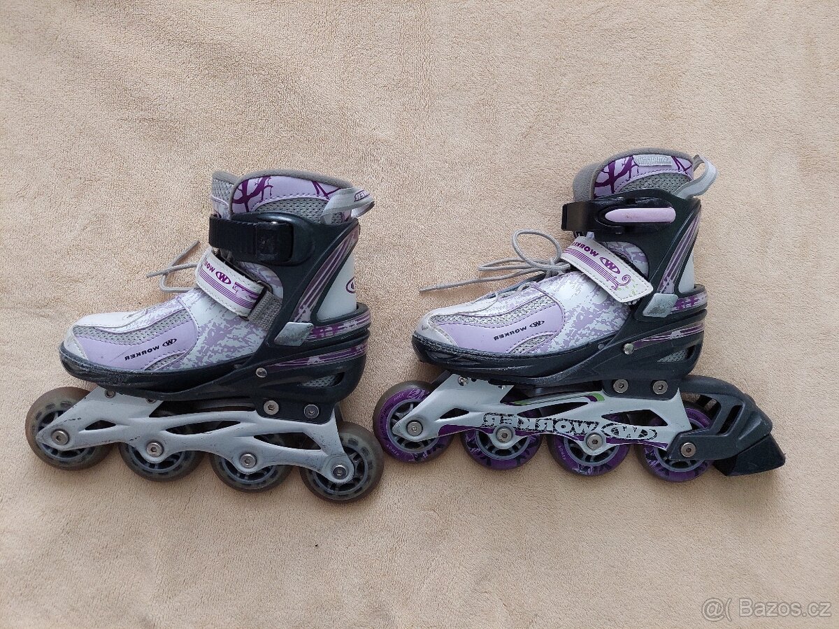 Kolečkové inline brusle Worker, vel. 31 - 34 - 2