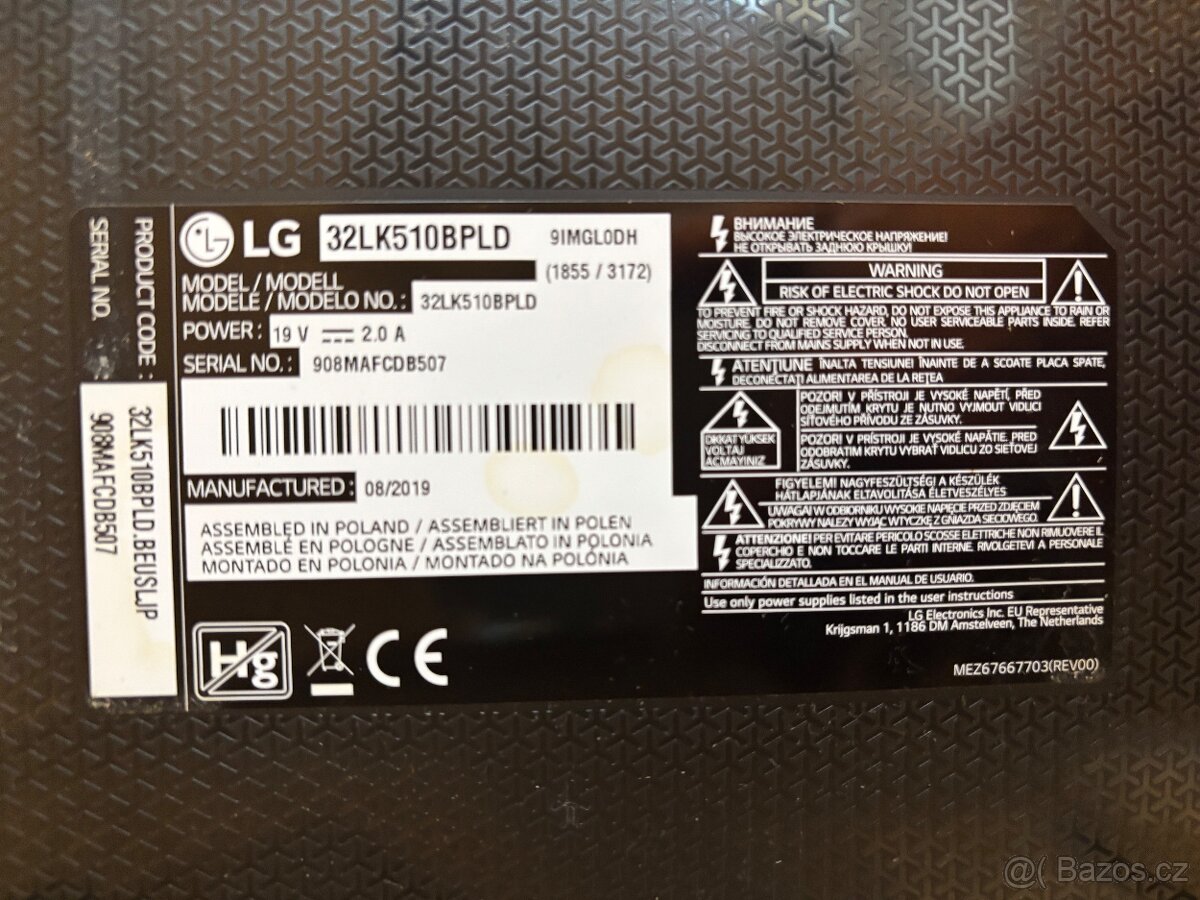 LED Televize LG, 32”, Ovladač - 2