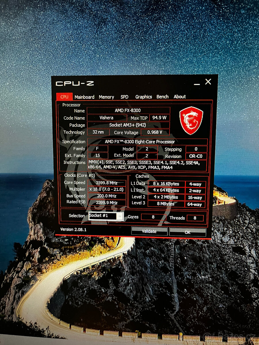 PC MSI -AMD FX 8300/16GB/GTX 1050ti - 2