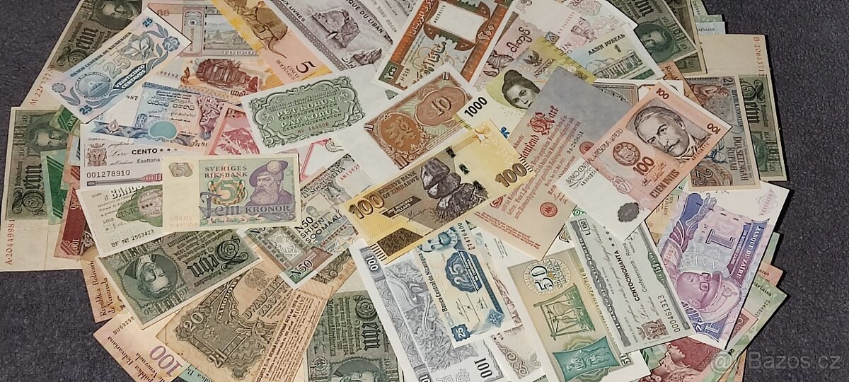 Pěkné bankovky po sběrateli množstvím 160ks - 2