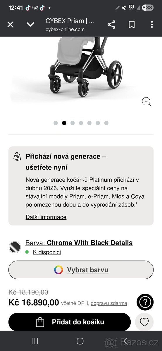 Prodám Cybex Priam Platinum - 2