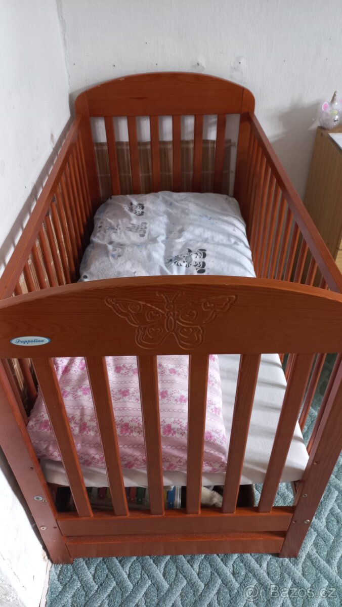 Dětská postýlka Puppolina s matraci, prostěradlem - 2