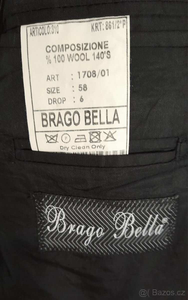 Pánský tmavý oblek vel.58 - 2