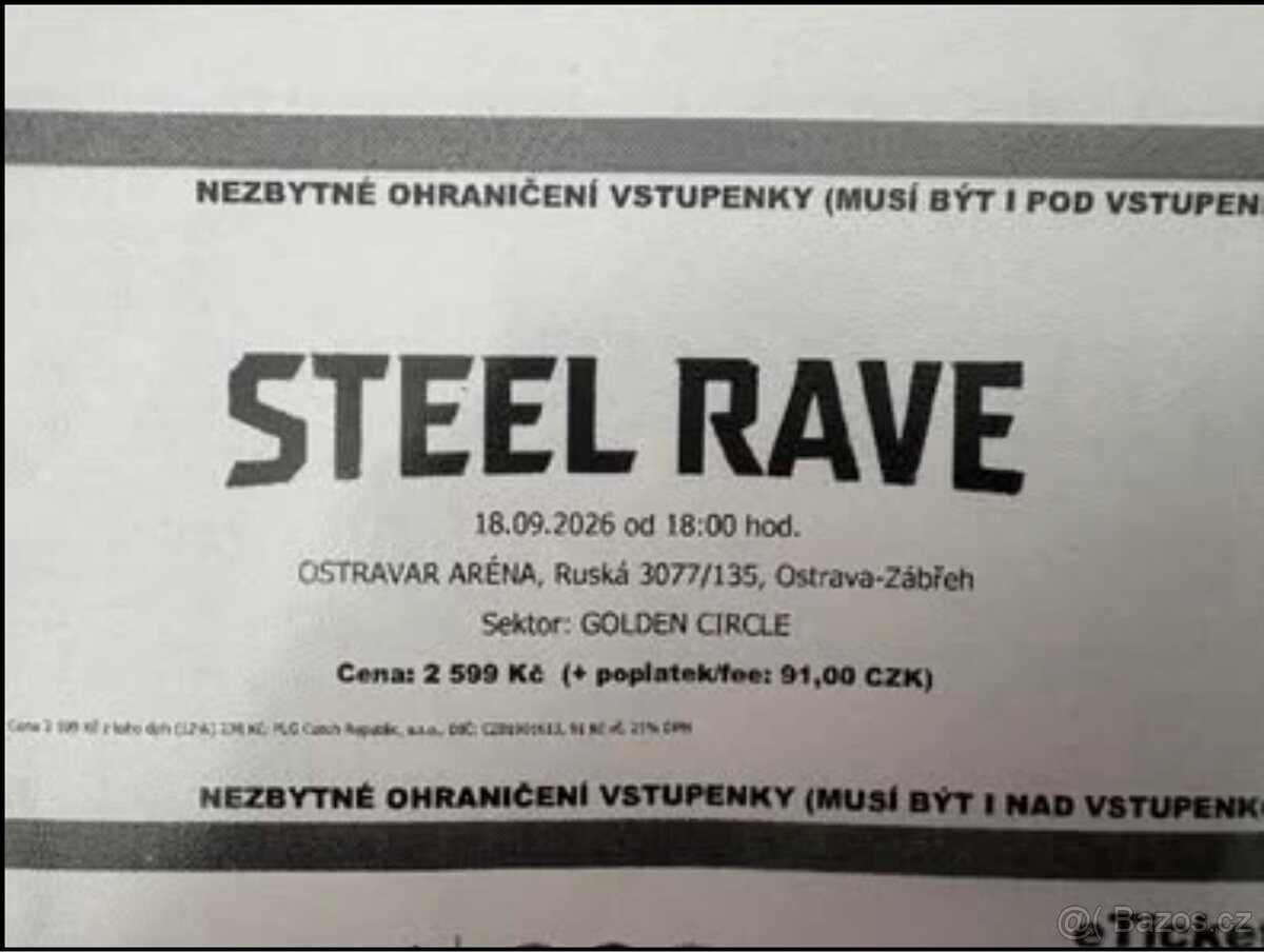 Vstupenky na koncert - 2
