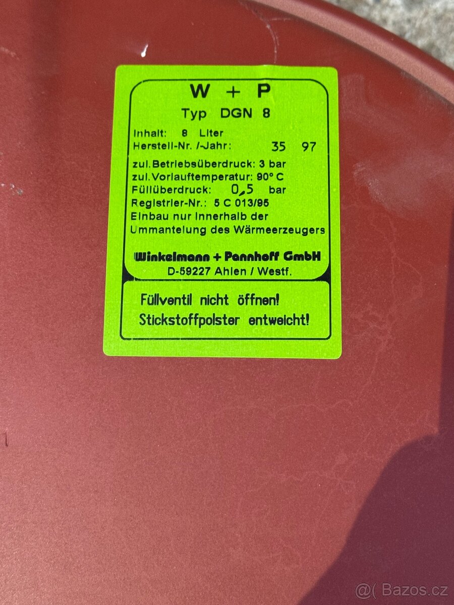 Expanzní nádoba DGN 8 do plynového kotle - 2