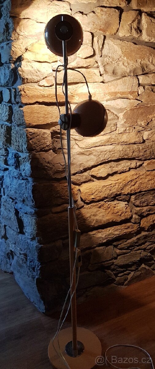 Retro stojací lampa Drukov T400/2 - 2