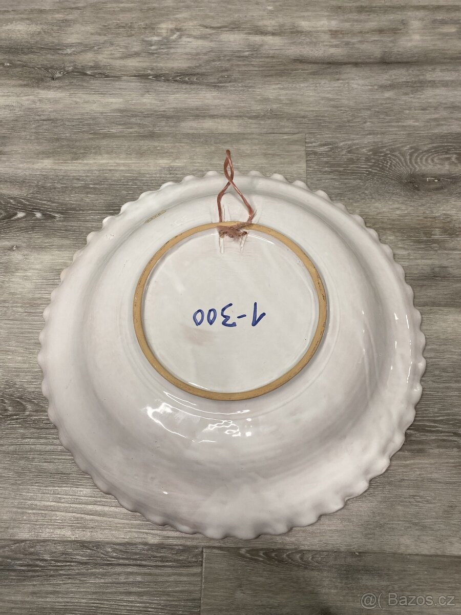 XXXL - Krásný velký glazovaný keramický talíř - SLEVA - 2