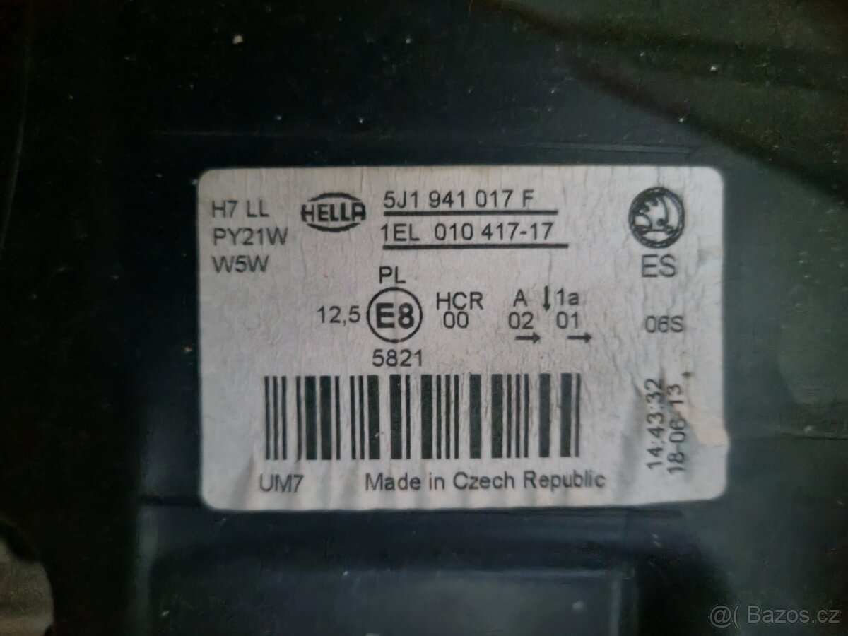 Levý přední světlomet Fabia 2 Monte Carlo - 2