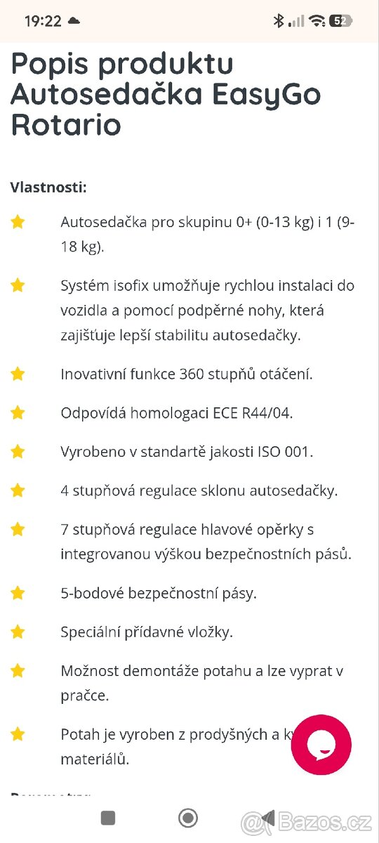 Autosedačka EasyGo Rotario - 2