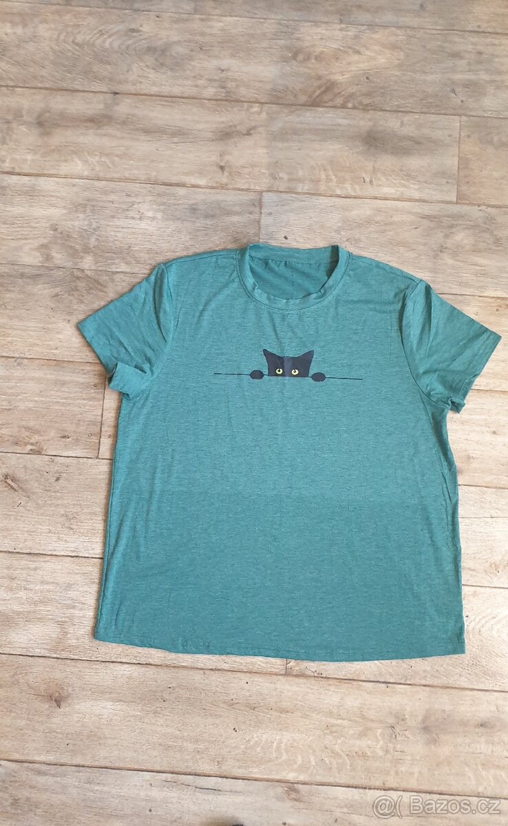 Dámské tričko s kočičkou XXL - 2