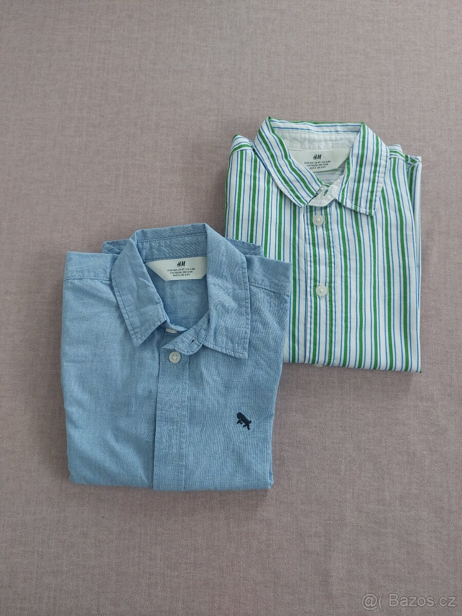 2x chlapecké košile H&M vel. 104 (3-4r) - 2