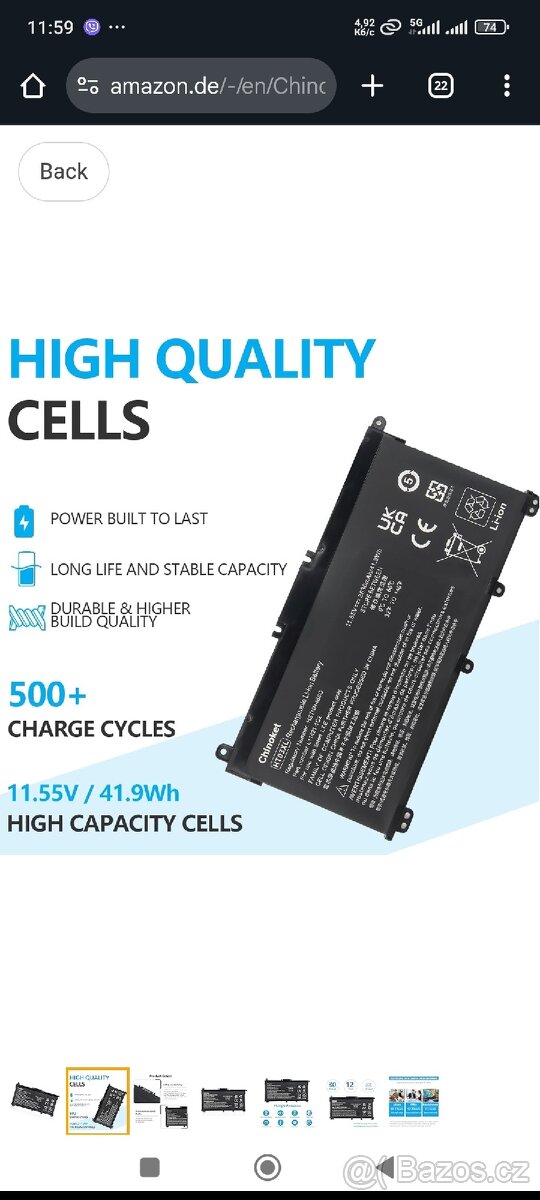 baterie HP HT03XL nová HP 240/245/250 g7 - 2