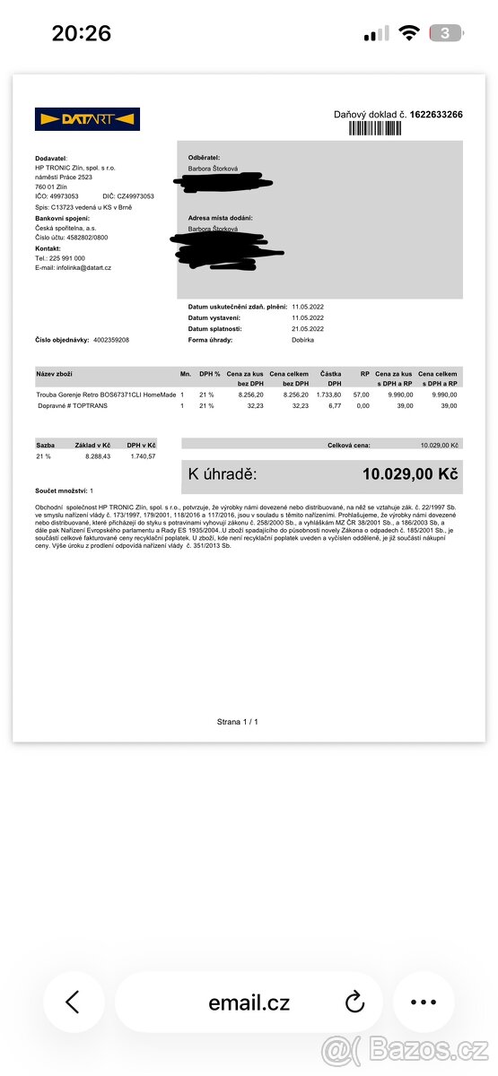 NOVÁ Vestavěna trouba Gorenje - 2