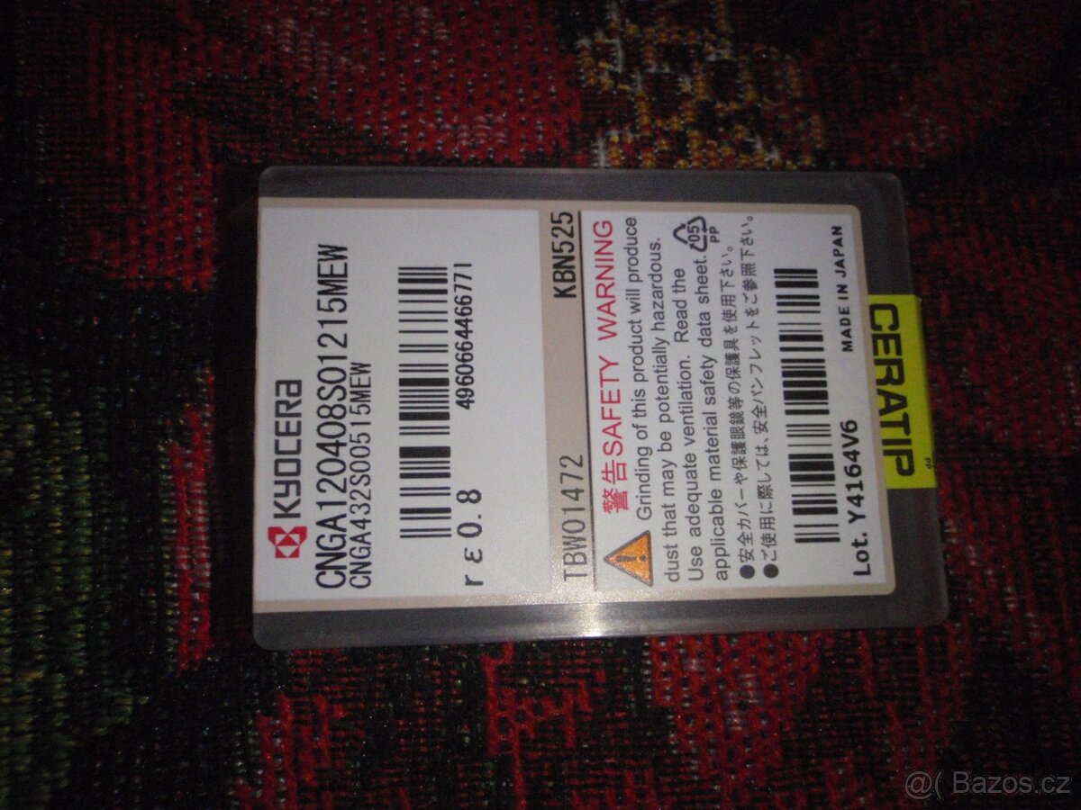 Nová VBD Kyocera CNGA 120408 - dva CBN břity pro tvrdé oceli - 2