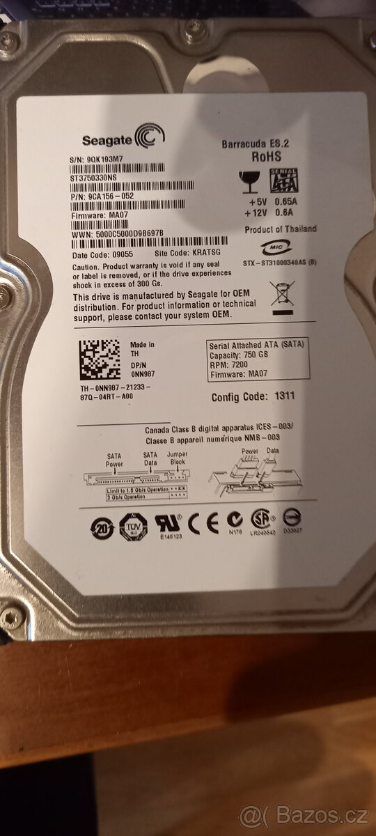 3,5" HDD SATA 750 GB 7200RPM - 2ks - 2