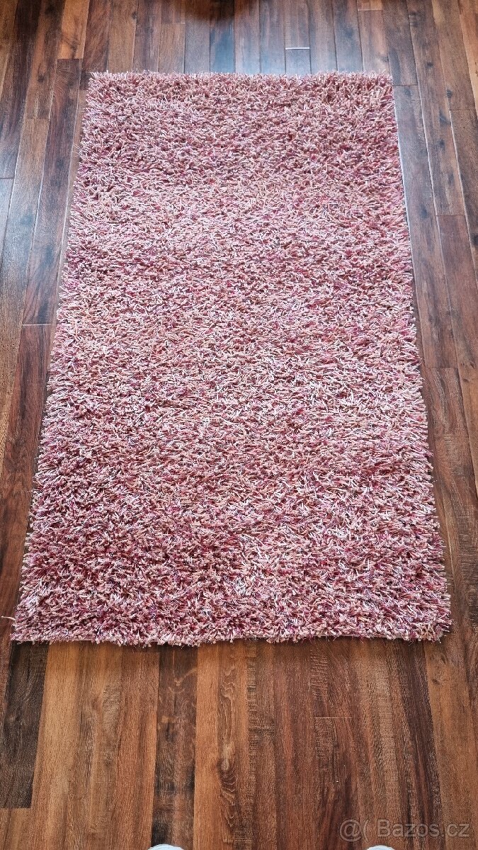 Koberec Shaggy růžový/švestkový - 2