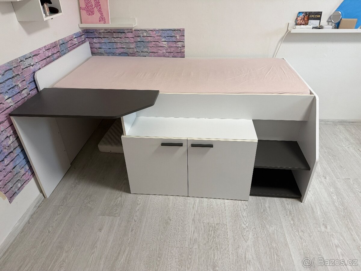 Prodám postel ALEXIA - bílá, 90x200 cm - 2
