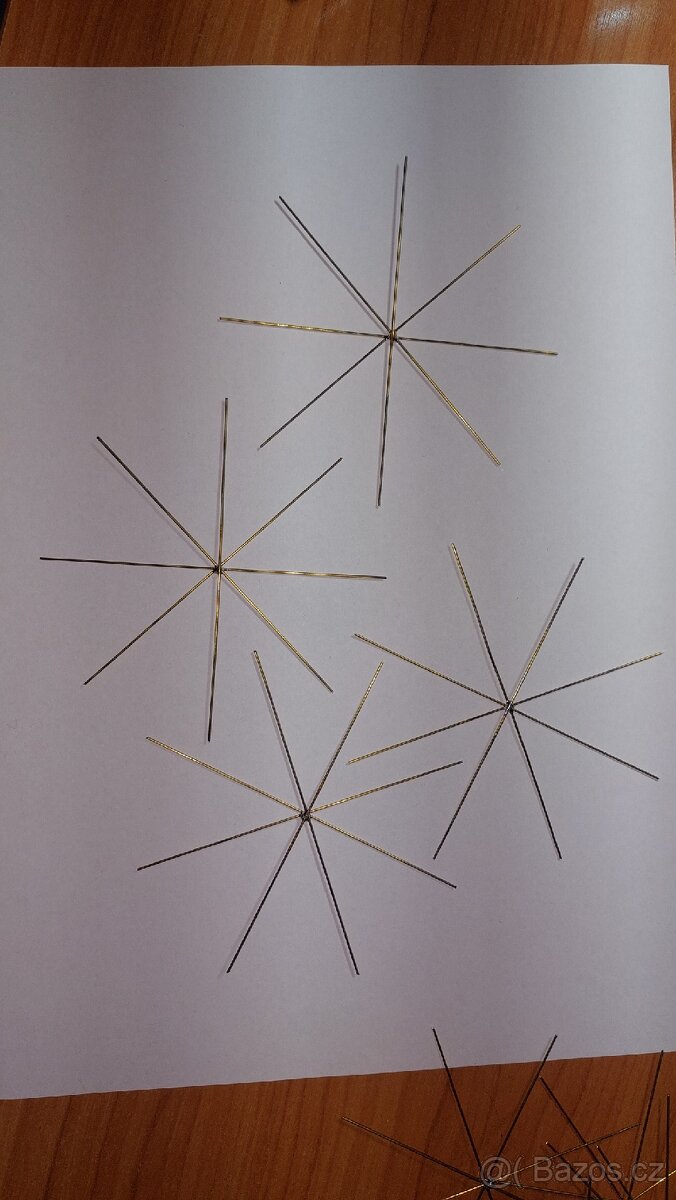 Vločka drátěný základ na korálkování - 2